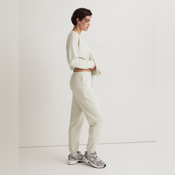 Madewell MWL Superbrushed Easygoing Sweatpants. Color Iced Mint. - Picture 5 of 10